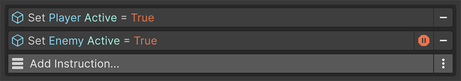 Instruction with a breakpoint