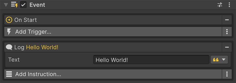 Event component example