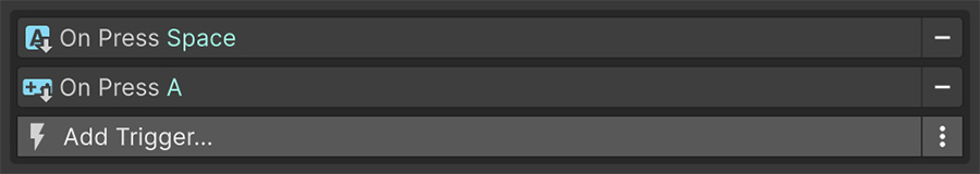 Example of two Triggers in the same Event